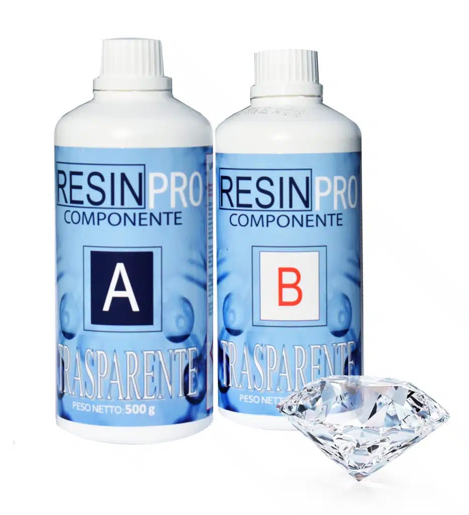 Resina Epossidica Trasparente Atossica Multiuso da 1,6 kg Resin Pro