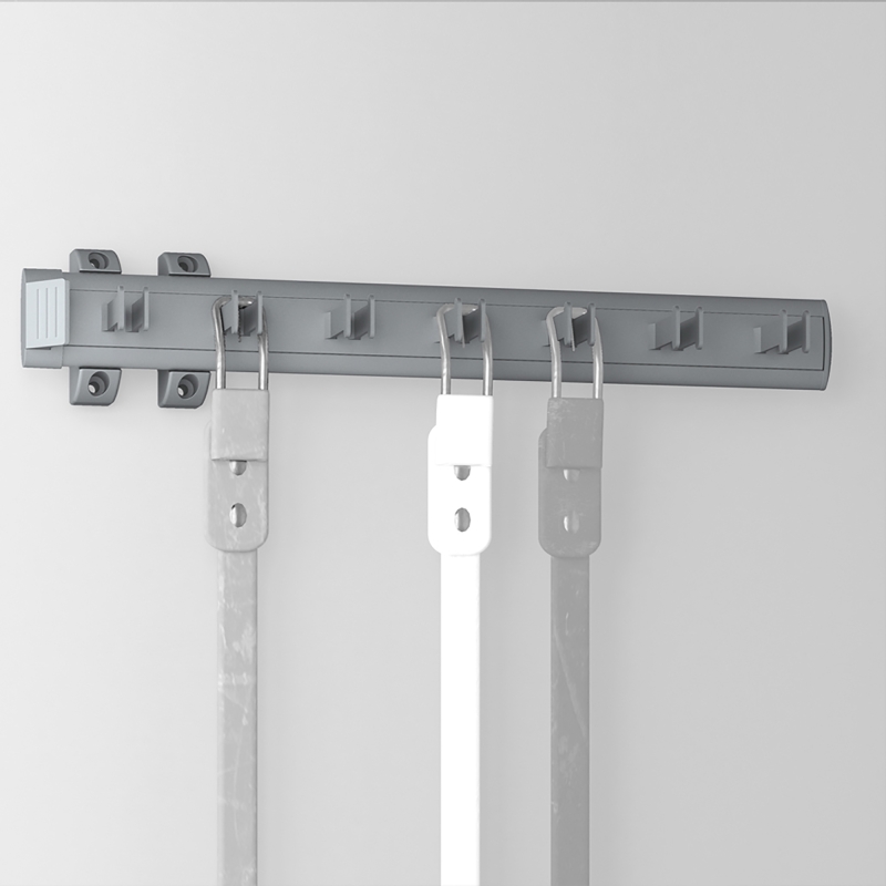 Emuca Porta cinture laterale estraibile per armadio, 447 mm, Alluminio e  plastica, Anodizzato opaco