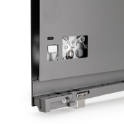 Emuca Cassetto esterno Vertex con regolazione 3D altezza 131mm, 40kg, profondità 270mm, Acciaio, Grigio antracite