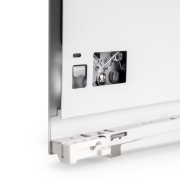 Emuca Cassetto esterno Vertex con regolazione 3D altezza 131mm, 40kg, profondità 270mm, Acciaio, Verniciato bianco
