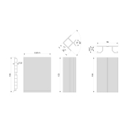 Emuca Kit battiscopa da cucina Plasline con accessori per unione, Altezza 150 mm, 2,35 m, Anodizzato satinato, Tecnoplastica