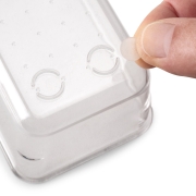 Emuca Kit di 10 contenitori organizer Cube per cassetti, Plastica, Trasparente