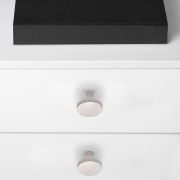 Emuca Lotto di 10 pomoli per mobili Uppsala, diametro 30mm, Alluminio, anodizzato inossidabile