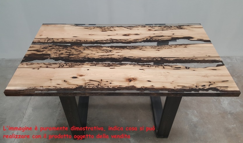 Come creare tavolo in legno con resina epossidica per pavimenti