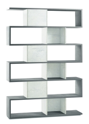 Sarmog Libreria modulare h215 l150 kit  cod. Db326k Cemento Ossido bianco