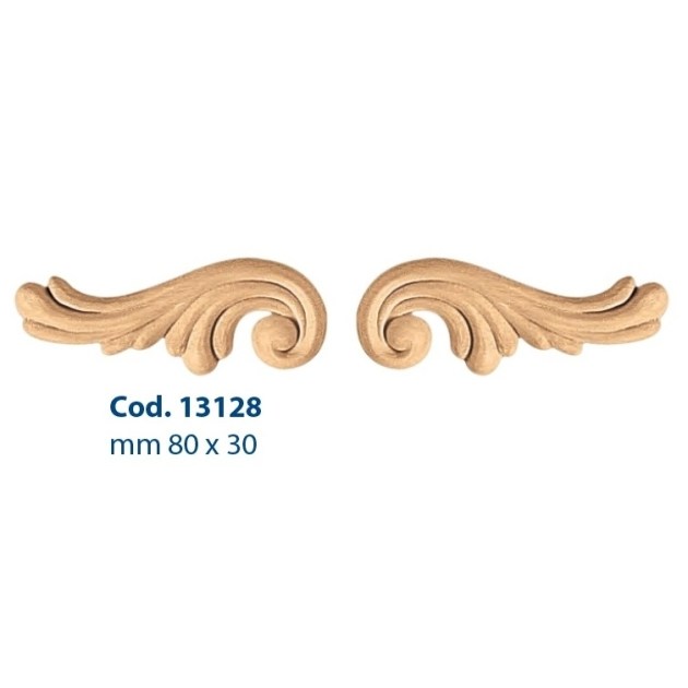 Coppia Fregio legno pressato cod. 13128