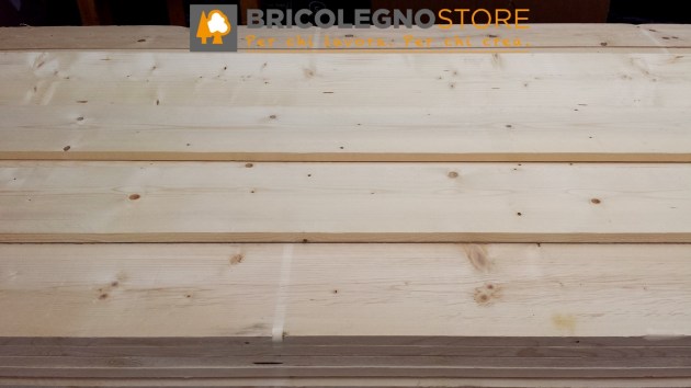Listello Tavola Abete Grezzo 25 x 120 x 3000 mm