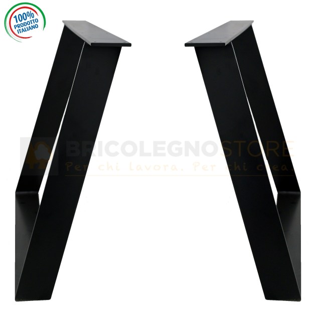 Coppia Gambe Tavolo In Ferro mod. Tilted Easel - cm H 72 x L 80