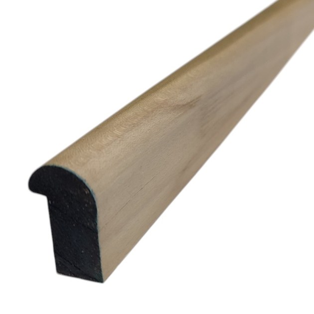 Fermavetro in legno di Tulipier sagoma P 25 x 14 x 2550 mm