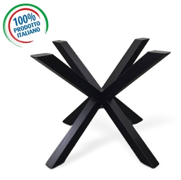 Gamba Tavolo In Ferro mod. CROSS cm H 72 x 87 X 87
