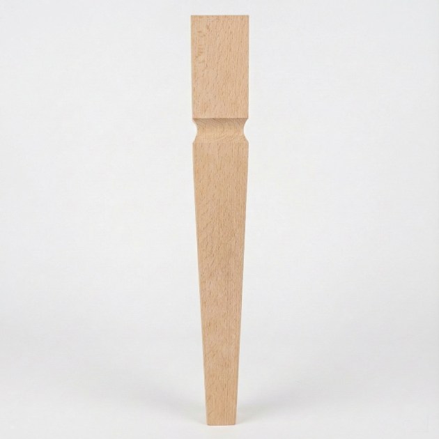 Gamba Tavolino Legno Faggio grezza a Spillo