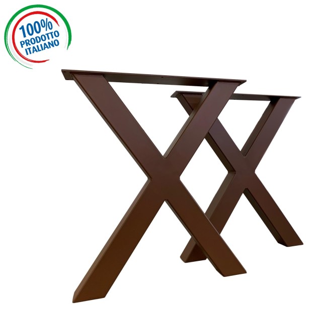 Gamba Tavolo In Ferro mod. X cm H 72 x L 65 cm