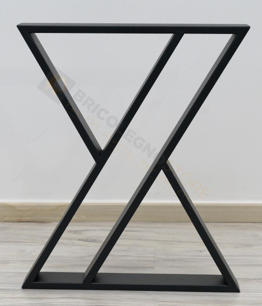 Gamba, tavolo, in, ferro, mod, zeta, style, bricolegnostore
