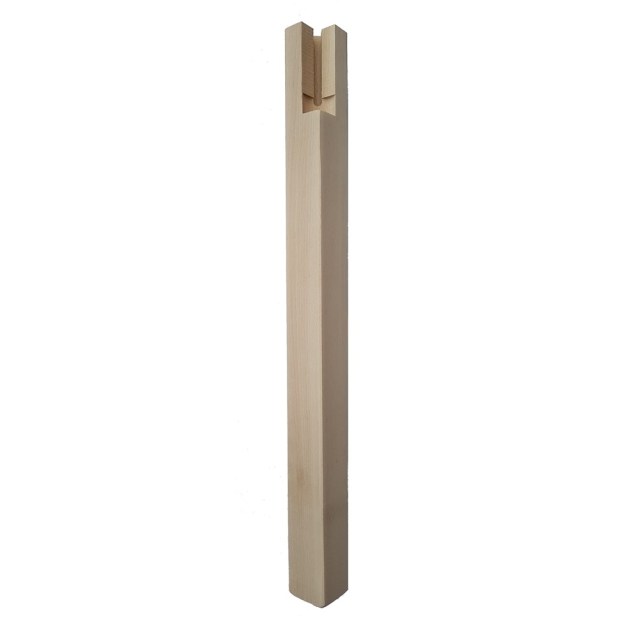 Gamba Tavolo Legno Faggio grezza 60 mm mod. Quadra