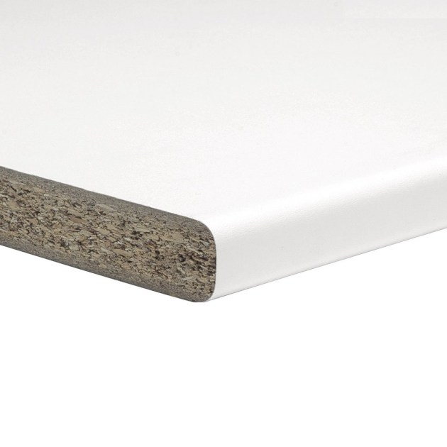 Top per cucina in Truciolare Stratificato HPL finitura BIANCO NEVE 