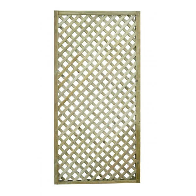 Pannello grigliato Frangivista in legno di Pino Impregnato in Autoclave 90 x 180 cm maglia 4,5 x 4,5