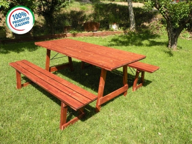 Tavolo Birreria Con Panche Chiudibile 8 + 2 posti BEER