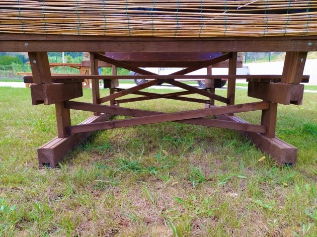 Tavolo Da Giardino Con Panche E Copertura Mod. BOTTE