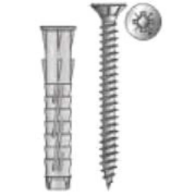 Vite per Legno TPS Zincata con Tassello Unive. ø 6 x 32 - Pz 100