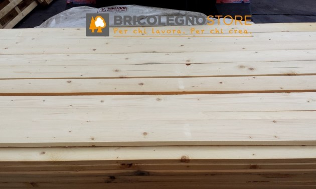Listello Tavola Abete Grezzo 25 x 60 x 3000 mm