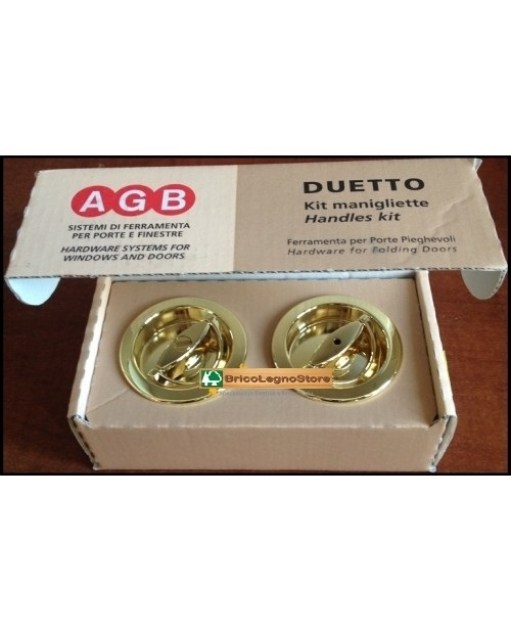 Serratura patent piccola ottonata bordo tondo Agb