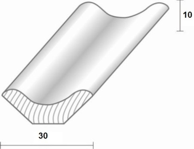 Angolare in Pino grezzo 35 x 13 mm