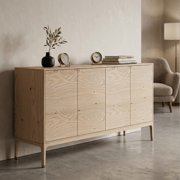 Bordo Tranciato Legno Rovere Nodato Precollato Largo