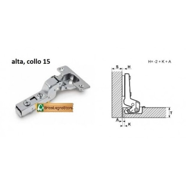 Cerniera A Scatto Anticata Bronzata Chiusura Soft 110° Con Clip_collo0