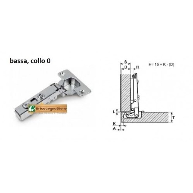 Cerniera A Scatto Anticata Bronzata Chiusura Soft 110° Con Clip_collo0