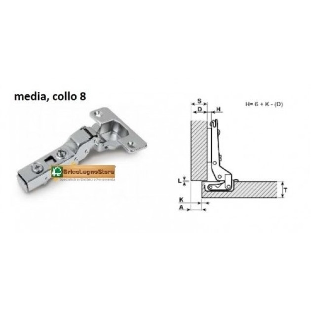 Cerniera A Scatto Anticata Bronzata Chiusura Soft 110° Con Clip_collo0
