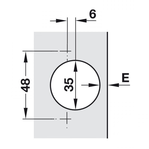 Cerniera Salice Serie 200 110° Collo 0 C2A6A99 Box 35 mm