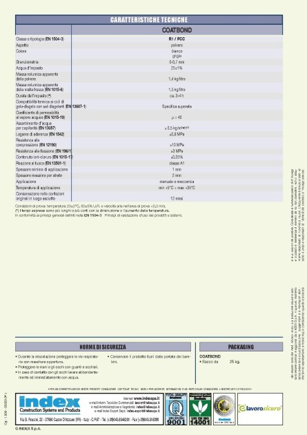 COATBOND da 25 Kg Index