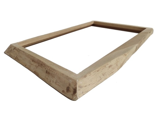 Cornice in legno massello di Rovere non refilato