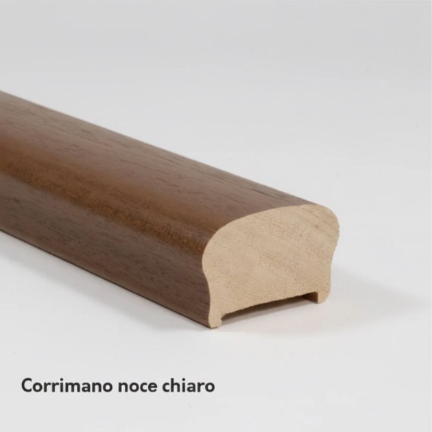 Corrimano Passamano in Legno Massello di Ayous Grezzo o Laccato