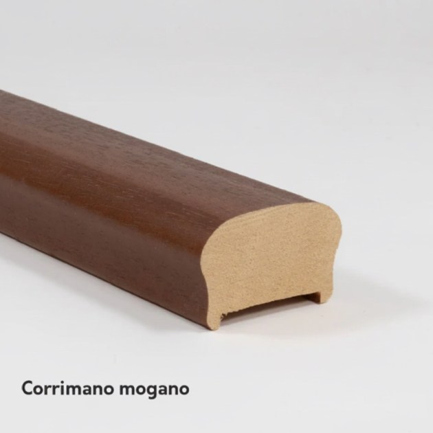 Corrimano Passamano in Legno Massello di Ayous Grezzo o Laccato