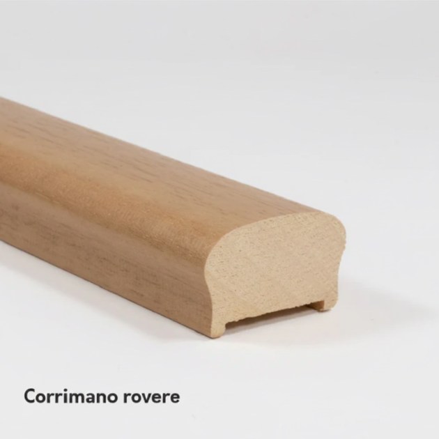 Corrimano Passamano in Legno Massello di Ayous Grezzo o Laccato
