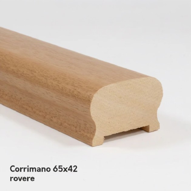 Corrimano Passamano in Legno Massello di Ayous Grezzo o Laccato