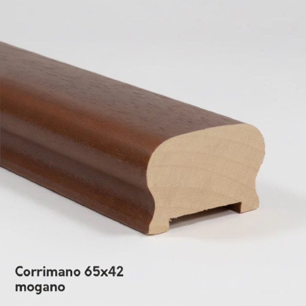 Corrimano Passamano in Legno Massello di Ayous Grezzo o Laccato