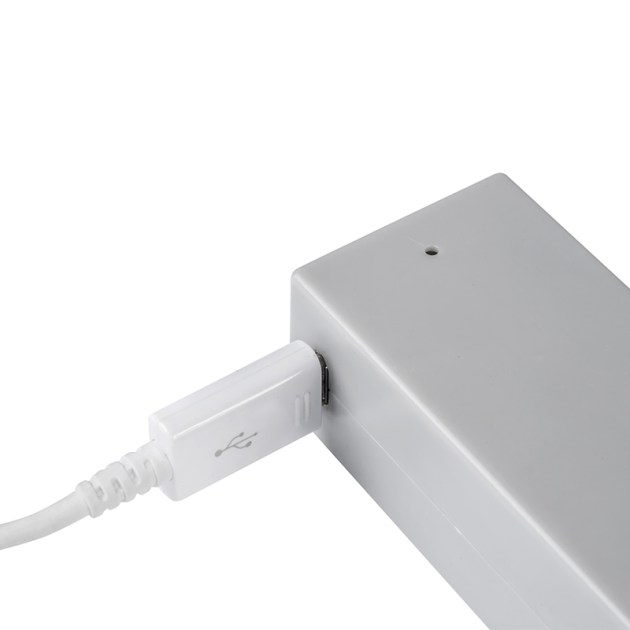Emuca Barra appendiabili per armadi Castor con luce LED, batteria rimovibile e sensore di movimento, 558, Anodizzato opaco