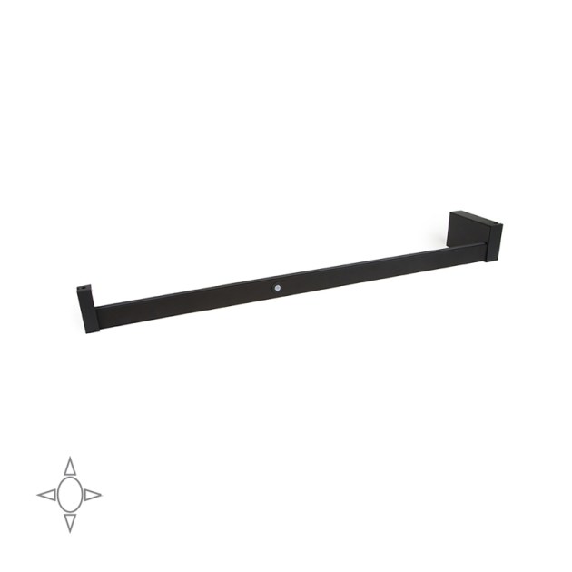 Emuca Barra appendiabili per armadi Castor con luce LED, batteria rimovibile e sensore di movimento, 708, Verniciato moka