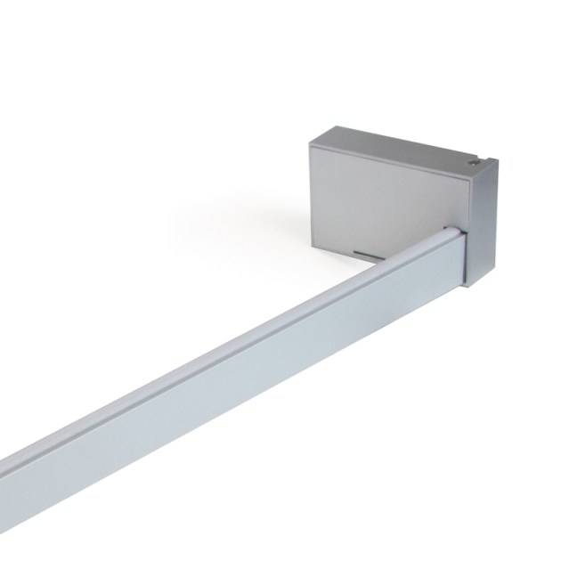 Emuca Barra appendiabili per armadi Castor con luce LED, batteria rimovibile e sensore di movimento, 858, Anodizzato opaco
