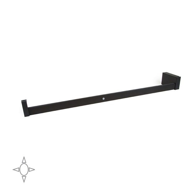 Emuca Barra appendiabili per armadi Castor con luce LED, batteria rimovibile e sensore di movimento, 858, Verniciato moka