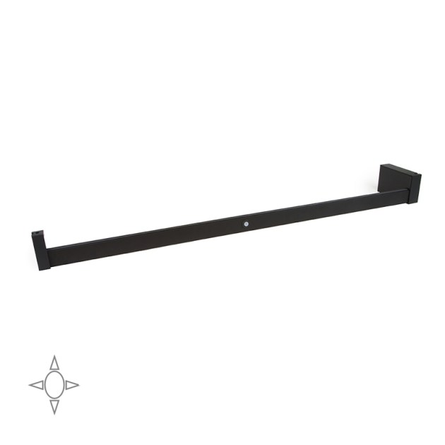 Emuca Barra appendiabili per armadi Castor con luce LED, batteria rimovibile e sensore di movimento, 1.008, Verniciato moka