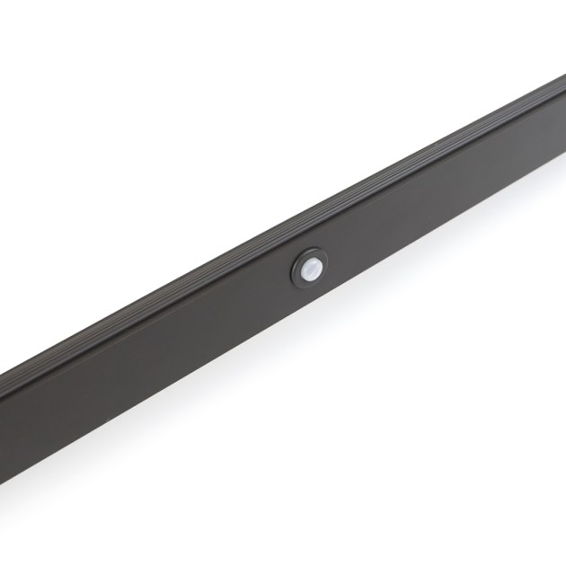 Emuca Barra appendiabili per armadi Castor con luce LED, batteria rimovibile e sensore di movimento, 1.008, Verniciato moka