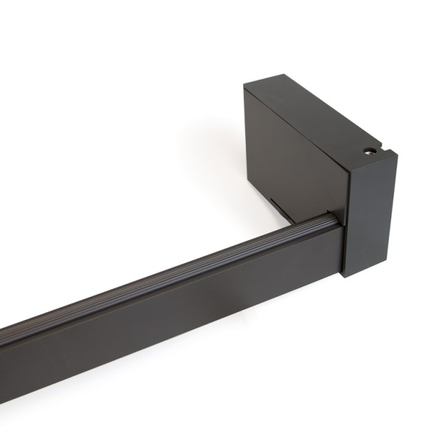 Emuca Barra appendiabili per armadi Castor con luce LED, batteria rimovibile e sensore di movimento, 1.008, Verniciato moka