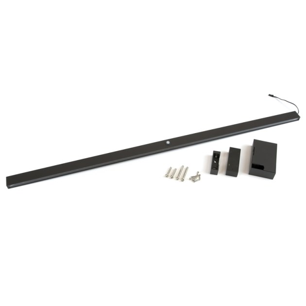 Emuca Barra appendiabili per armadi Castor con luce LED, batteria rimovibile e sensore di movimento, 558, Verniciato moka
