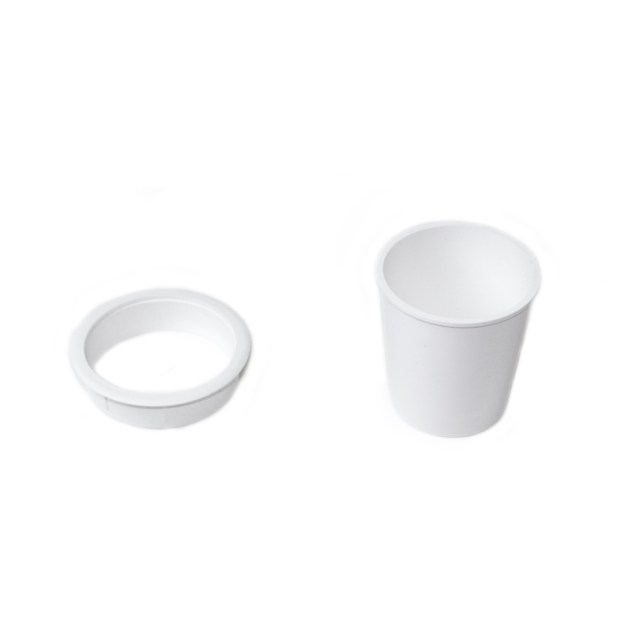 Emuca Accessorio porta oggetti Pot, Plastica bianca, Tecnoplastica