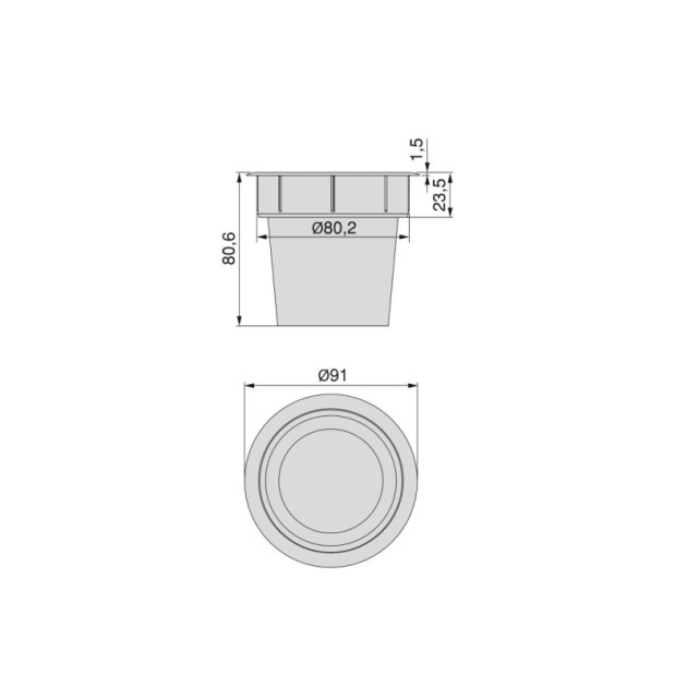 Emuca Accessorio porta oggetti Pot, Plastica nera, Tecnoplastica