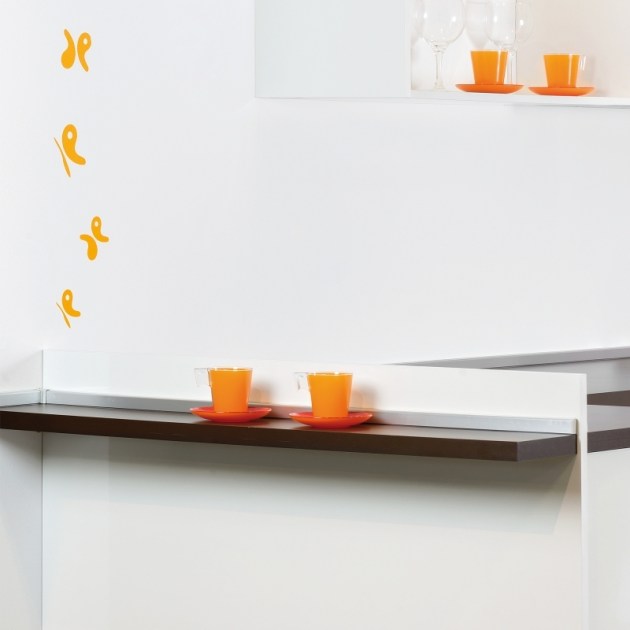 Emuca Alzatina rettangolare per cucina Miniline con accessori per installazione., 2,35 m, Anodizzato satinato