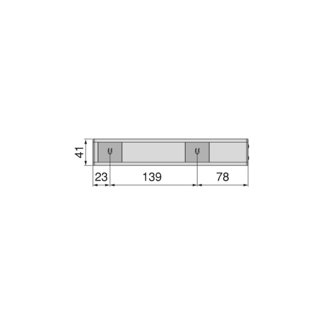 Emuca Applique LED Kaus Black ricaricabile via USB con sensore di movimento, 240mm, Verniciato nero